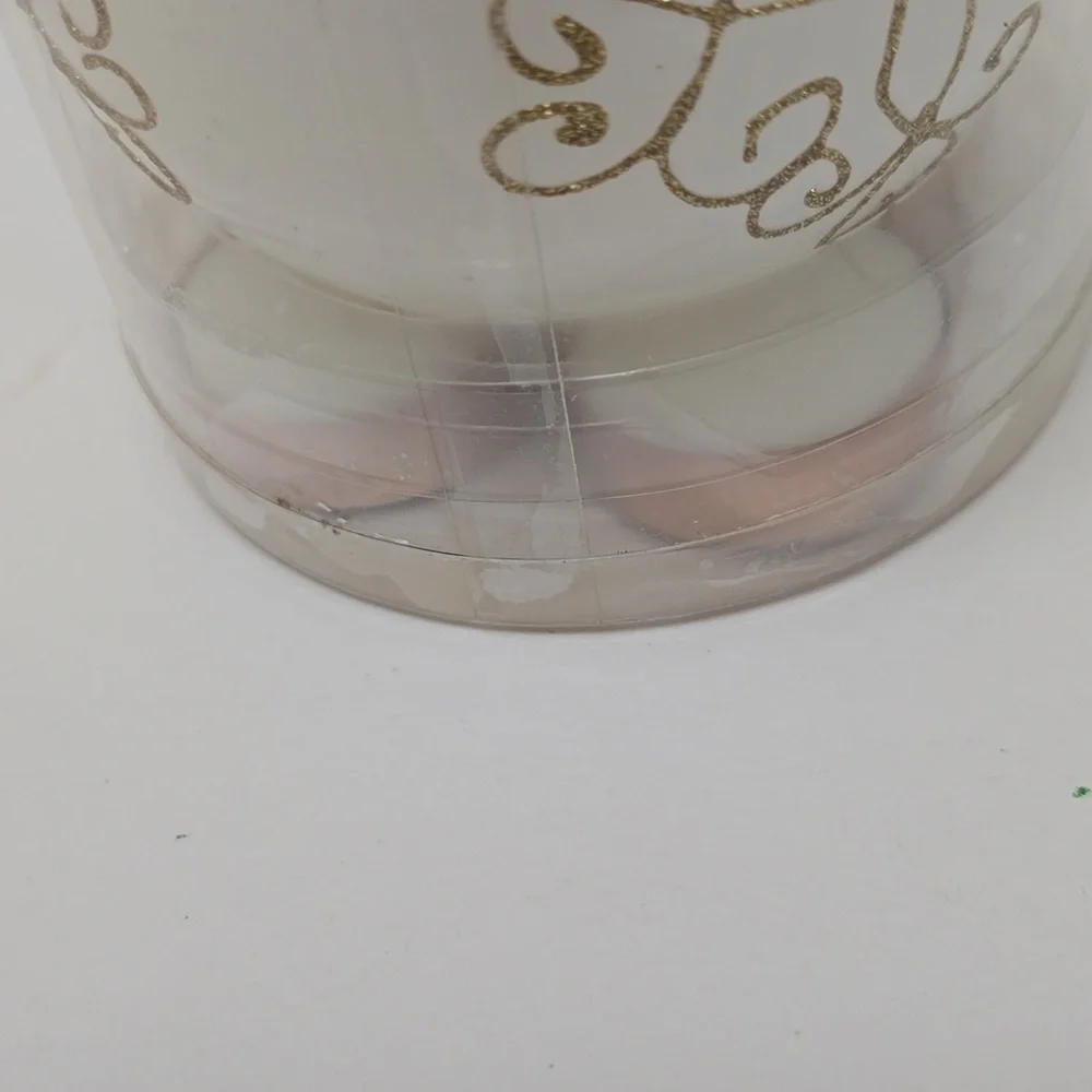 New Sealed Pier 1 Imports Ornament Tea Light Set  White Gold